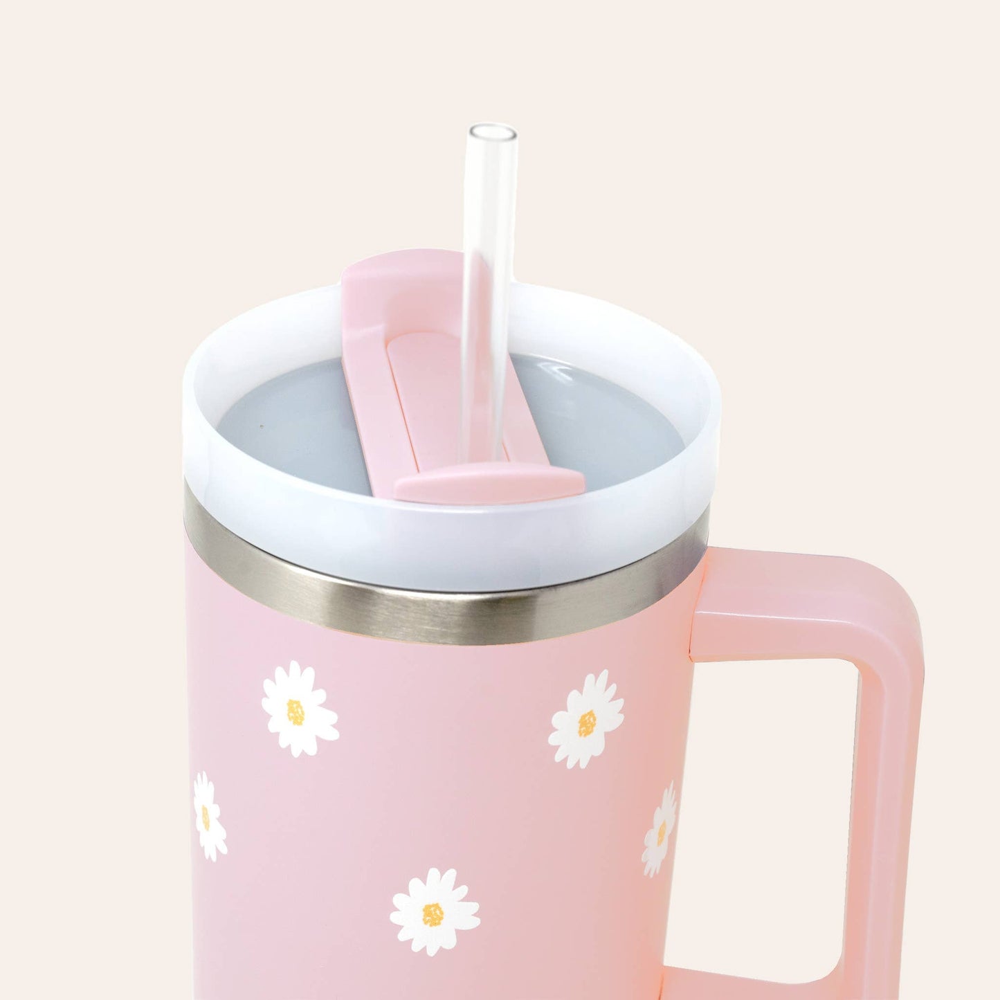 40oz Take Me Everywhere Tumbler - Dancing Daisy Pink