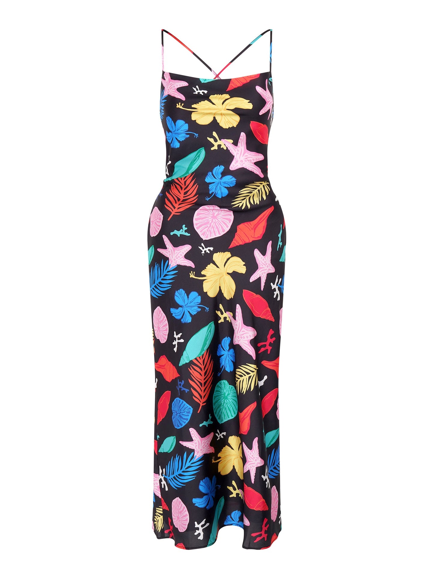 Riviera Midi Dress in Shell Print