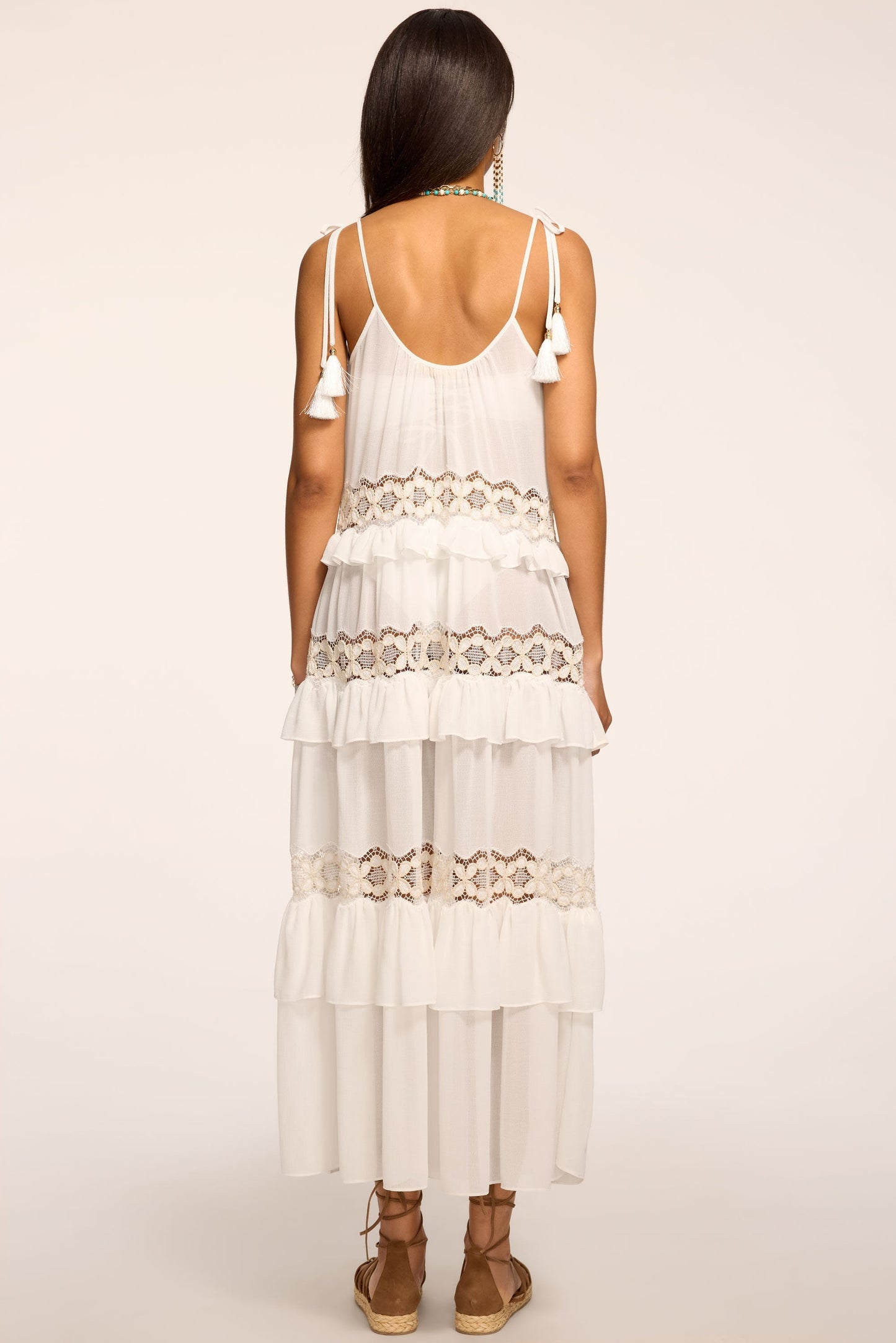 Lisbeth Coverup Midi Dress | WHITE