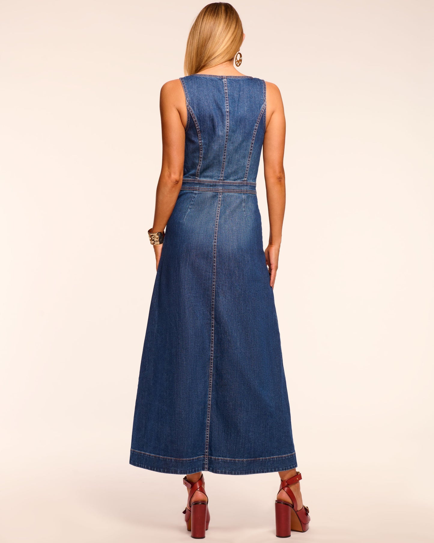 Madeleine Sleeveless Denim Maxi Dress