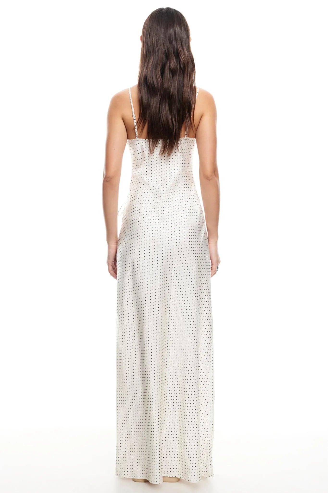 LIONESS About A Girl Maxi Dress Porcelain Polka