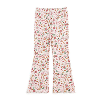 Berry Floral Flare Legging and sweater set