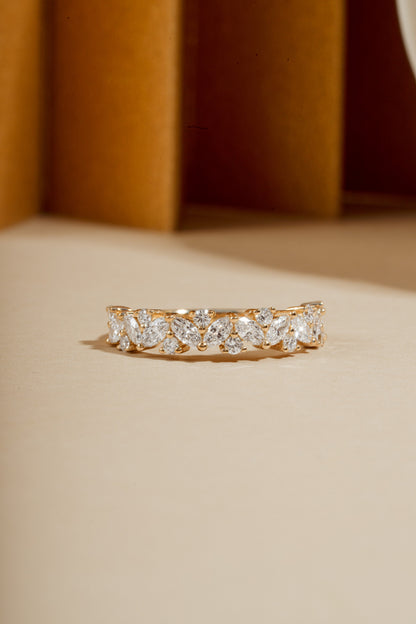 14K Solid Gold Multi Stone Lab Grown Diamond Ring