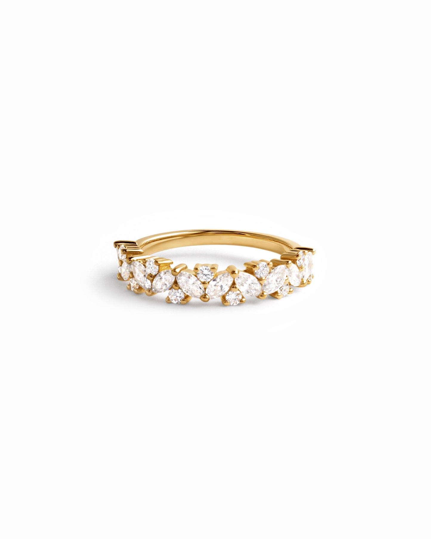 14K Solid Gold Multi Stone Lab Grown Diamond Ring