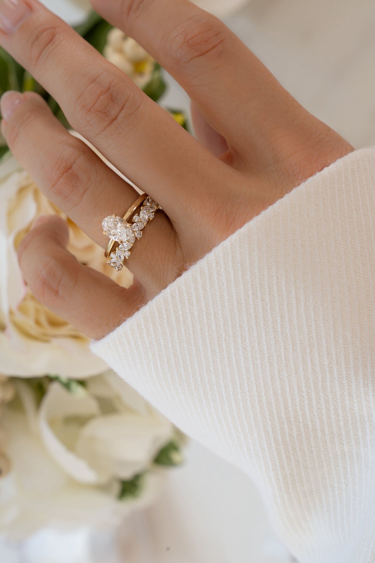 14K Solid Gold Multi Stone Lab Grown Diamond Ring