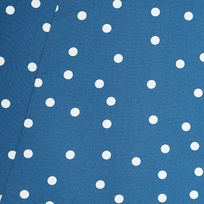 Claudia Flirty Fifties Style Dress Peacock Blue & White Polka Dots