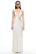 LIONESS About A Girl Maxi Dress Porcelain Polka