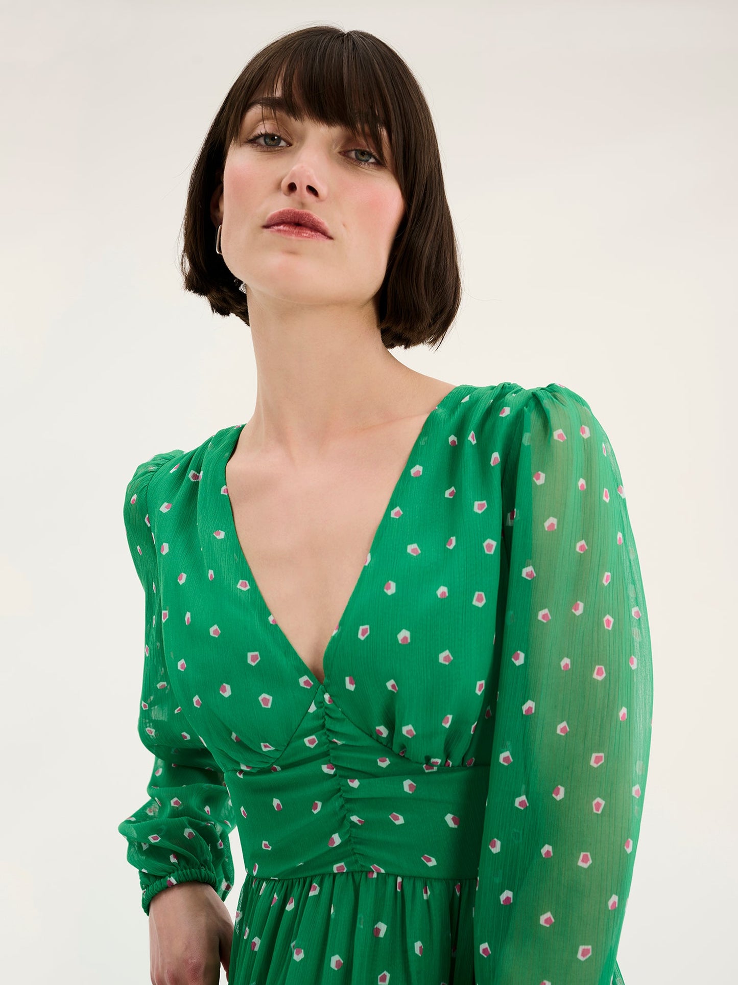 Gabriella Dress in Mini Shape Print