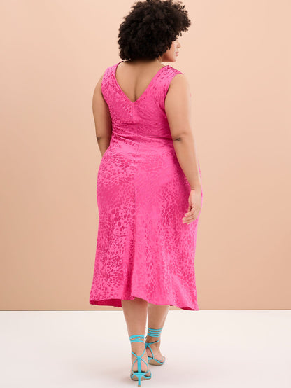 Iris Maxi Dress in Cerise Pink