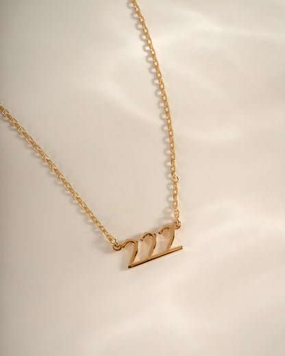 222 Ready to Ship Angel Number Necklace