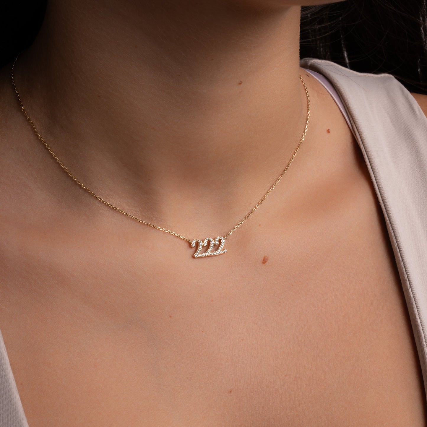 Studded 222 Necklace