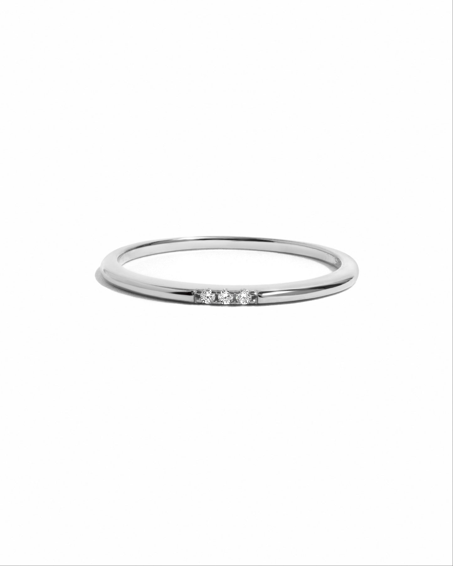 CZ 3 Stone Diamond Ring