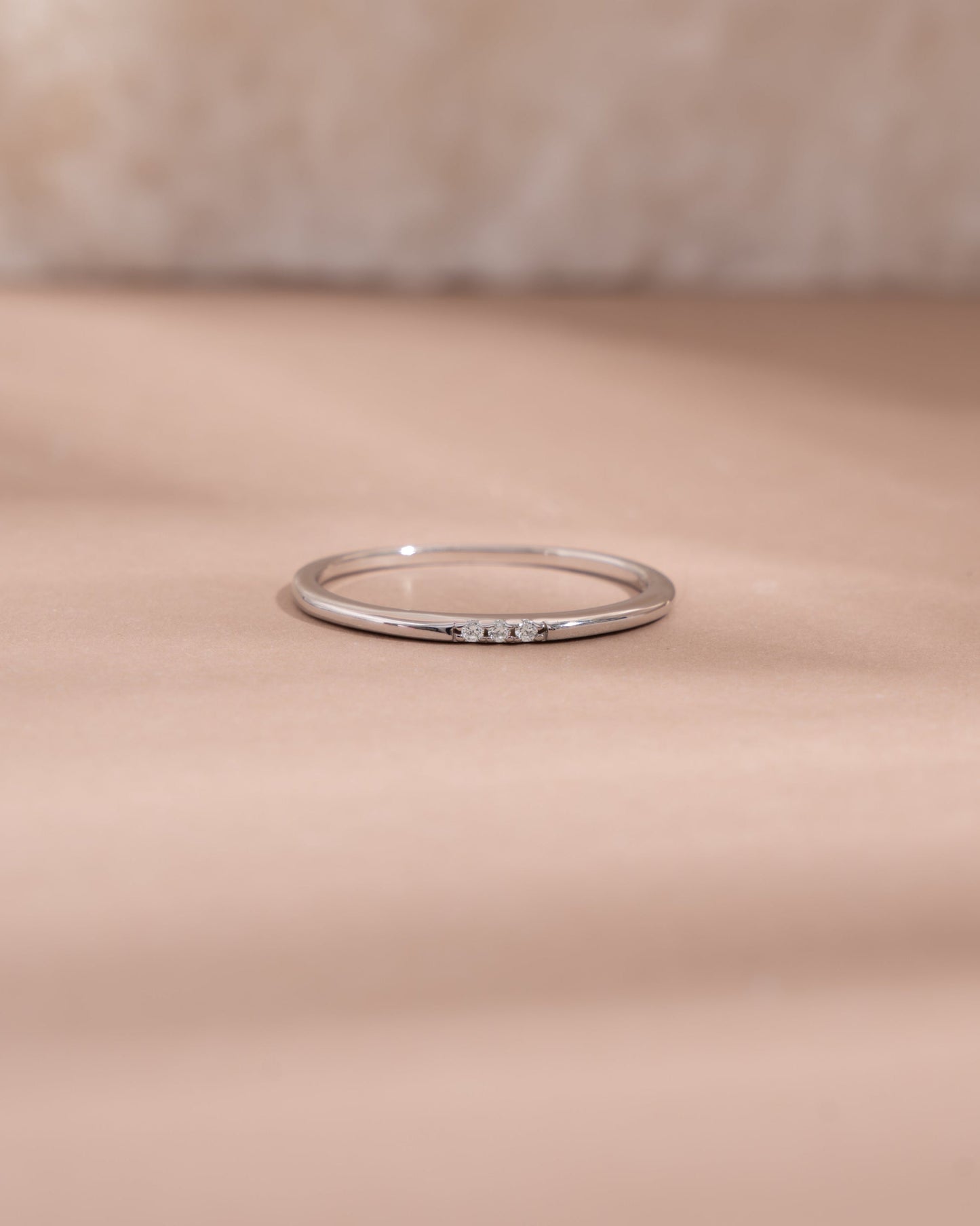 CZ 3 Stone Diamond Ring