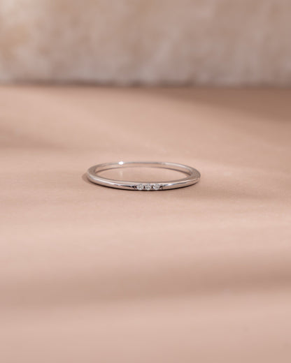 CZ 3 Stone Diamond Ring