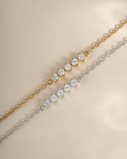 5 Stone Diamond Bracelet