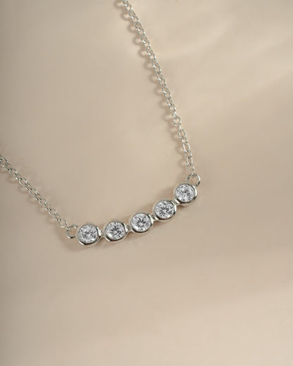 Five Stone Bar Necklace