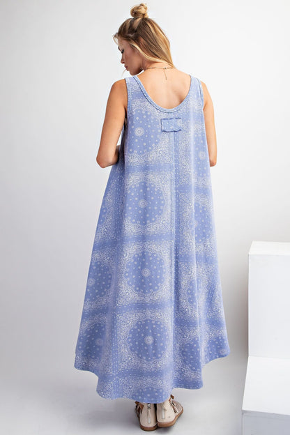 Bandana Print Maxi Dress