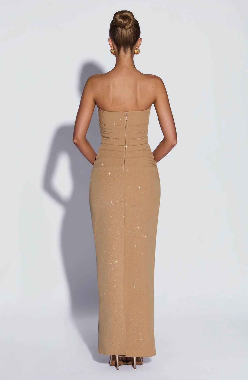 Pandra Maxi Dress - Gold Sparkle