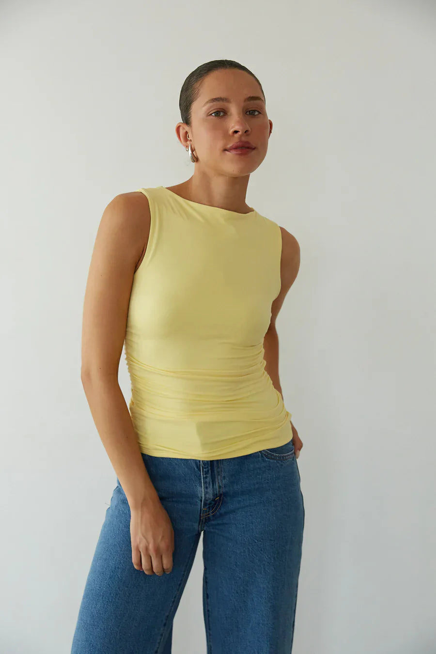 Rylee Ruched Boat Neck Top