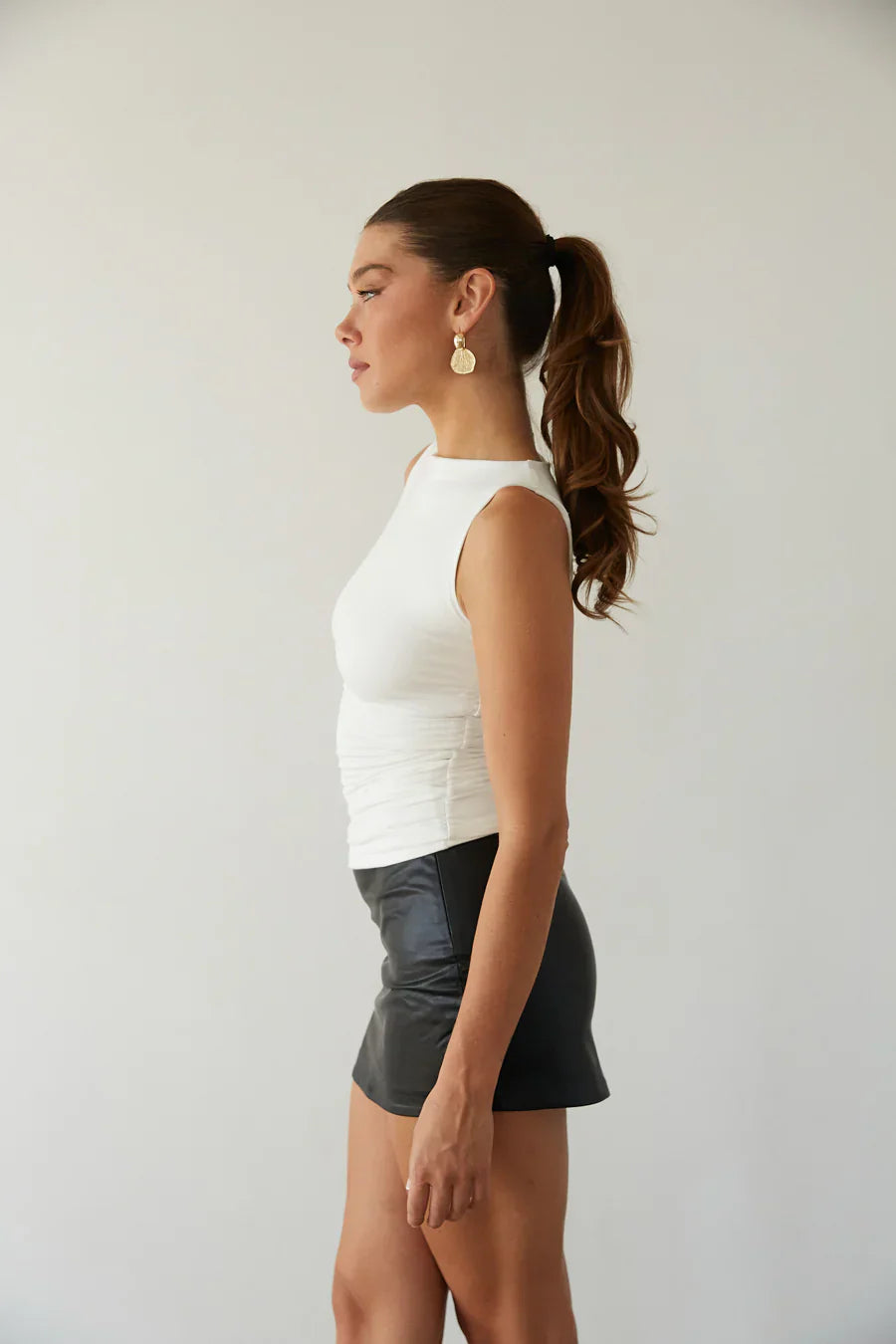 Rylee Ruched Boat Neck Top