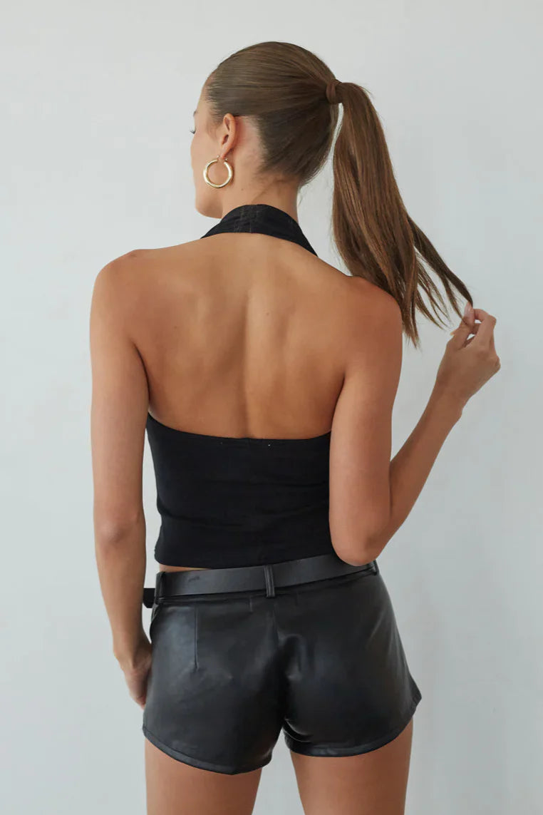 Tavi Ribbed Halter Top