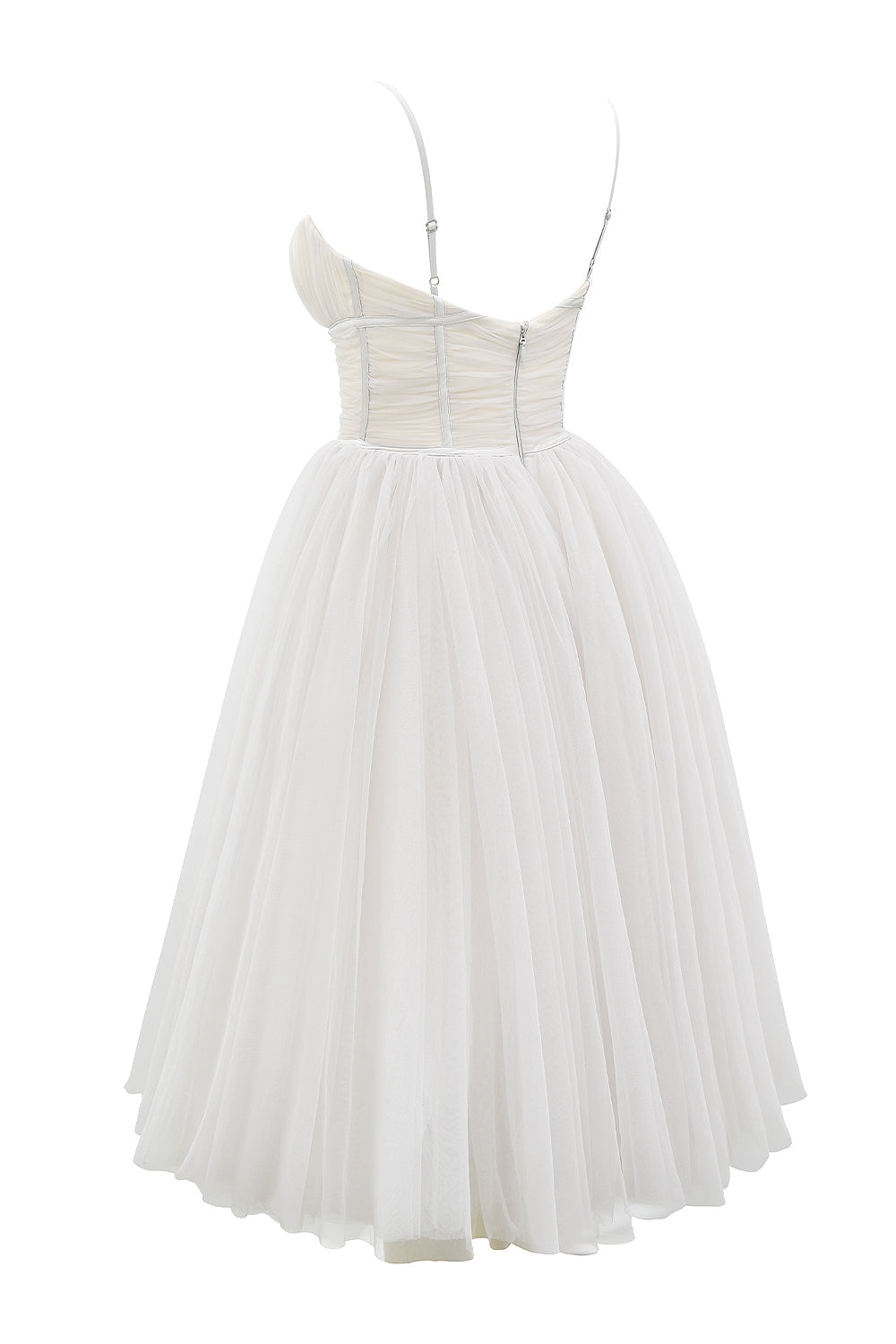 french dove tulle midi dress - sale