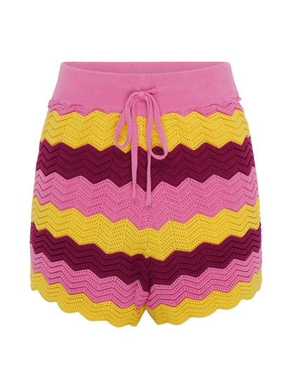 Ivory Crochet Shorts