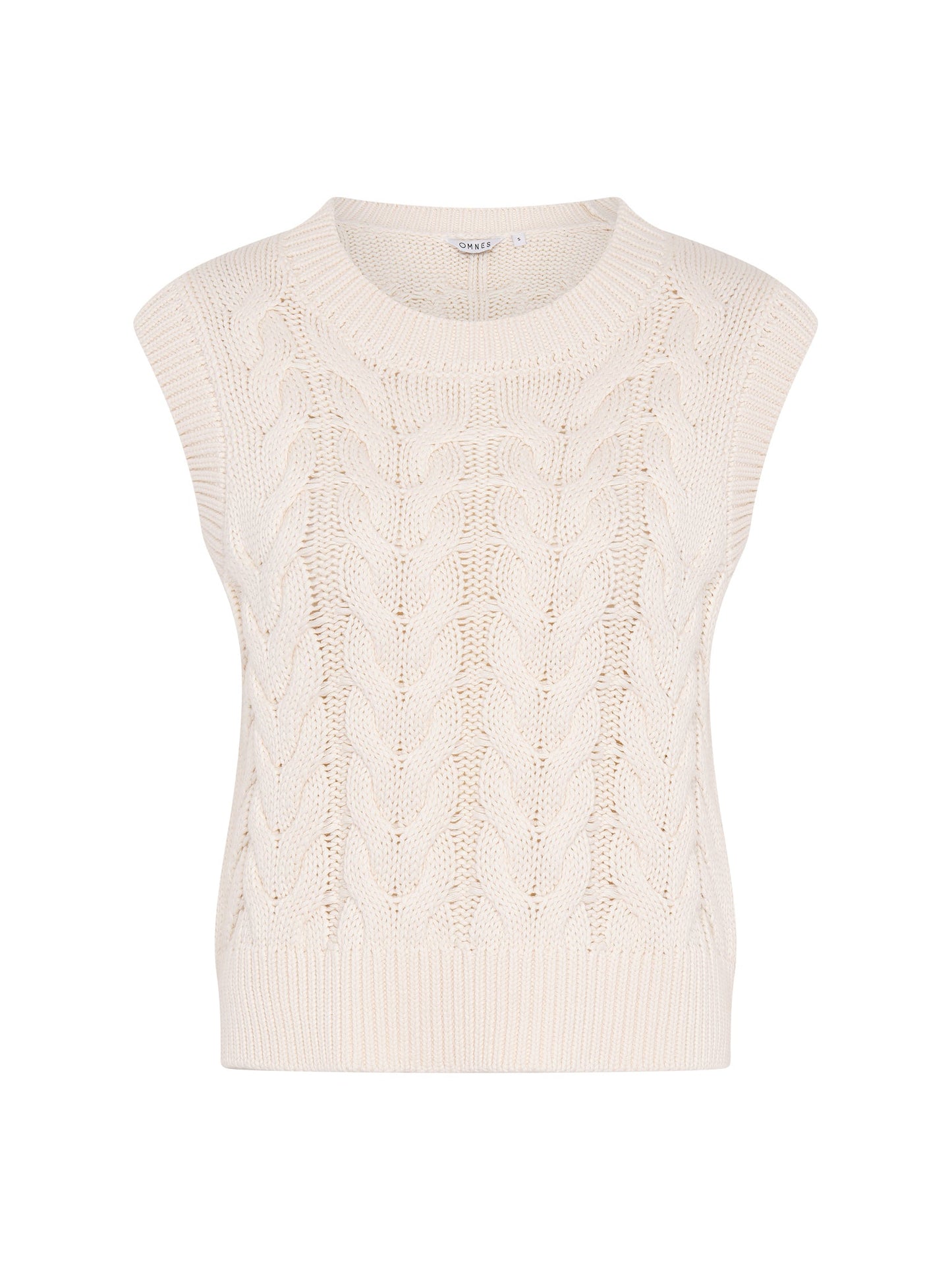 Bobbi Cable Knit Vest in Cream