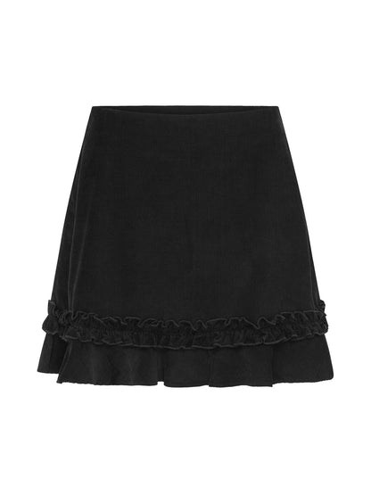Prudie Cord Skirt in Black