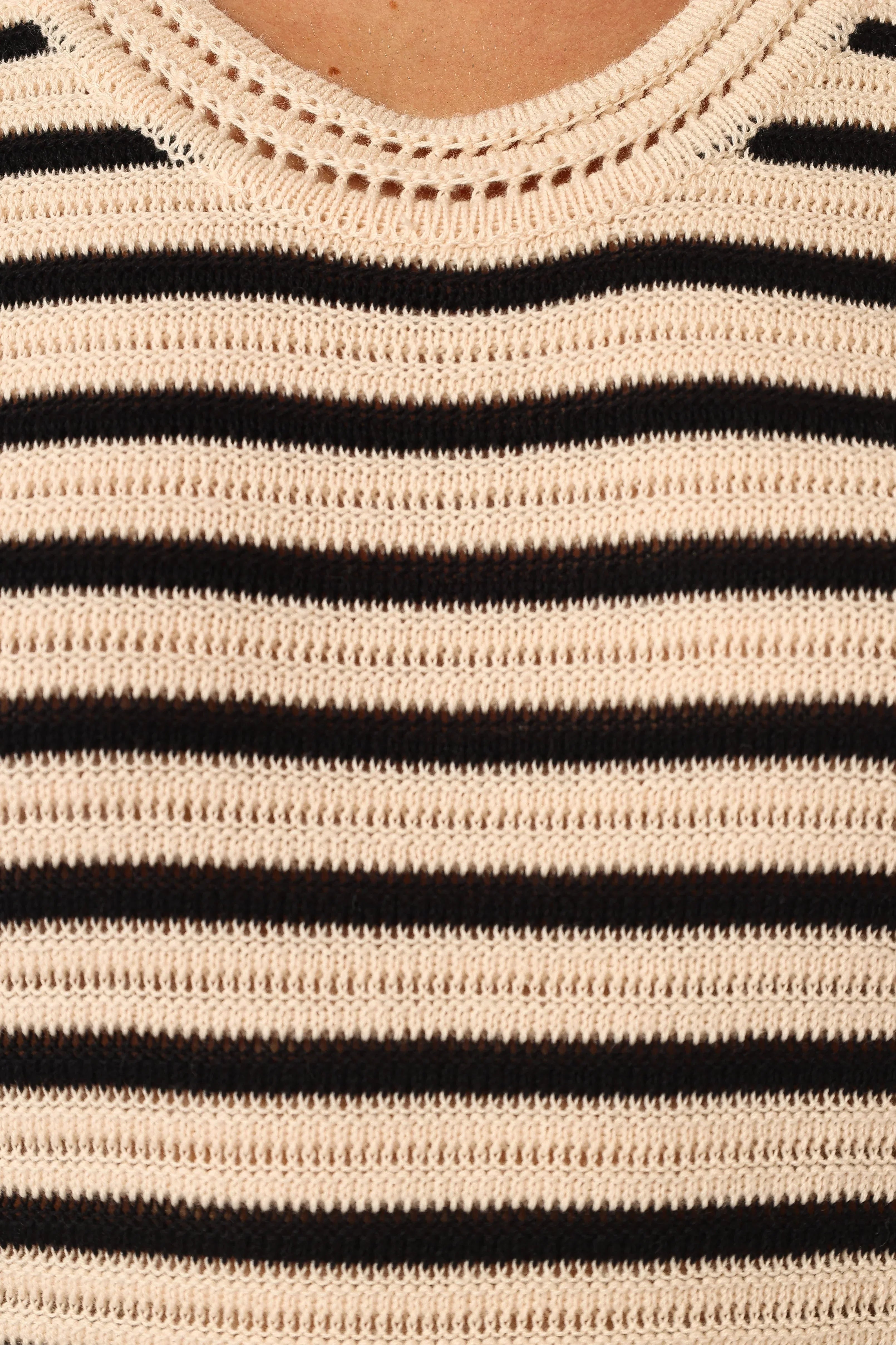 Cherie Knit Top - Sand Black