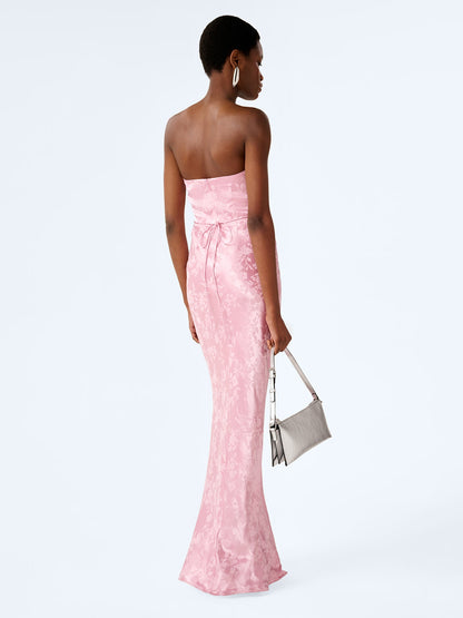 Amdra Jacquard Dress in Bleached Mauve