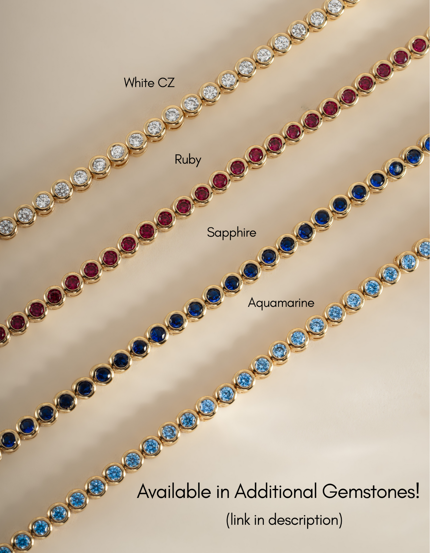 Sapphire Bezel Tennis Bracelet