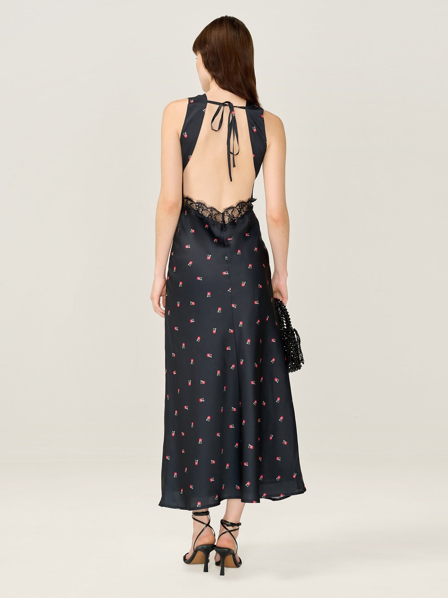 Aurelia Floral Dress in Black