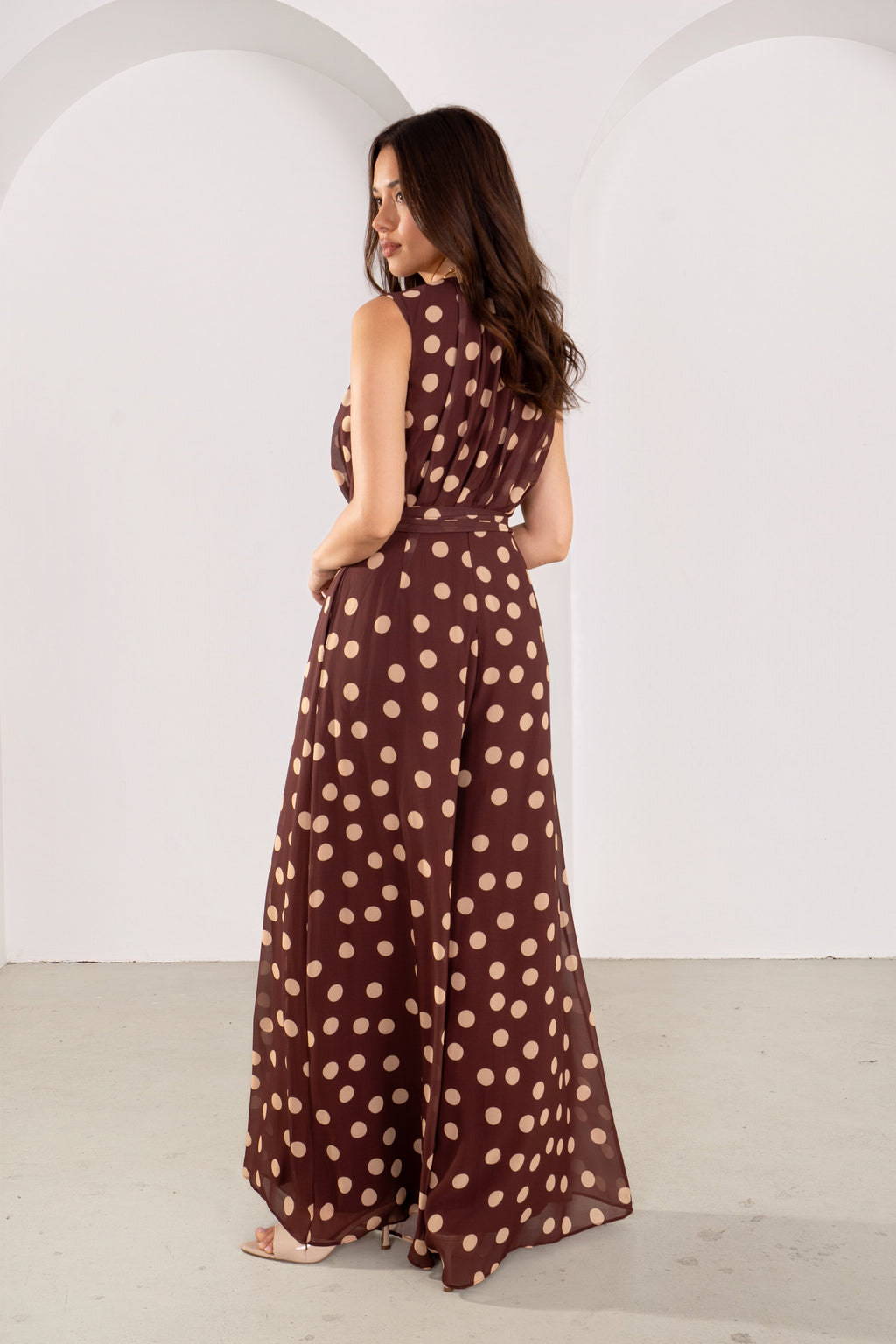 Bobbie Chocolate Polka Dot Jumpsuit
