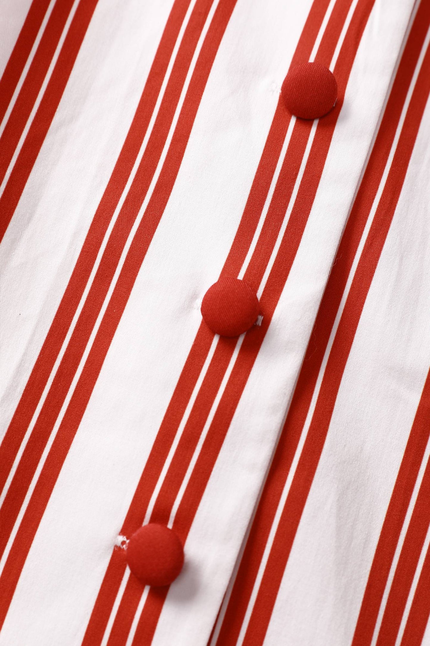 Mollie Red Striped Full Circle Shirt Dress