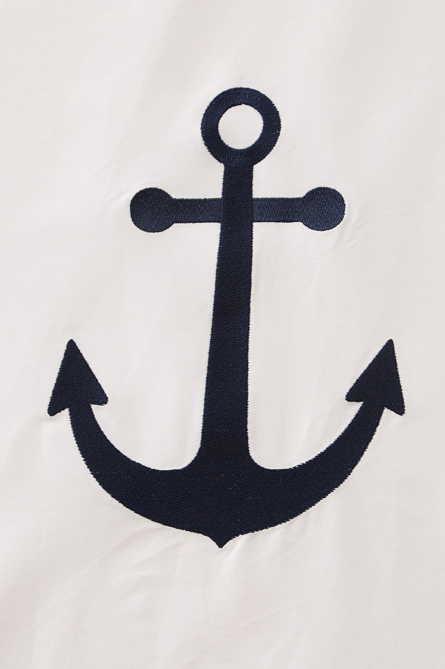 Darlene Nautical Anchor Embroidered Dress In White