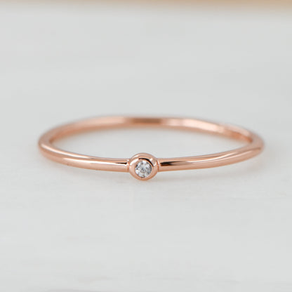 Tiny Solitaire Stacking Ring