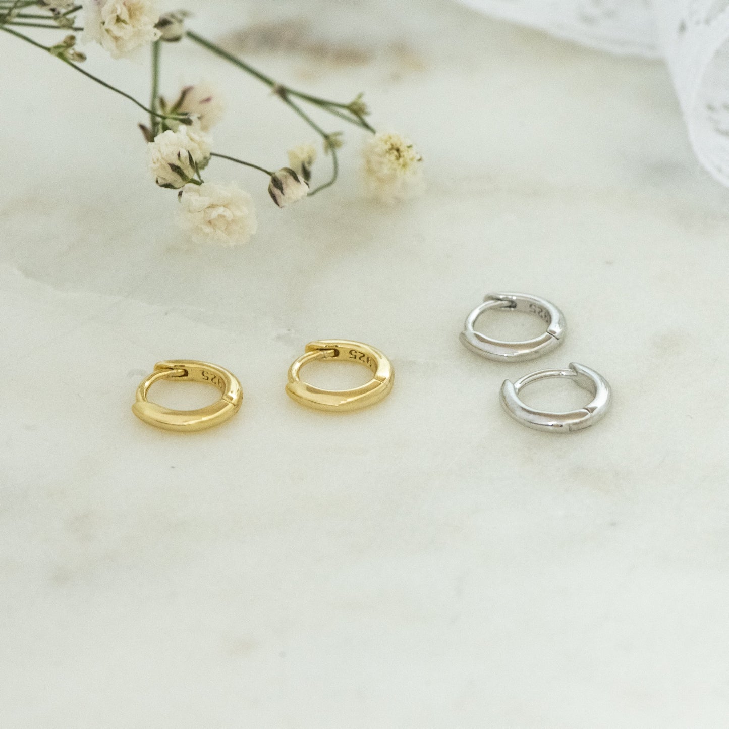 6mm Plain Huggie Hoops