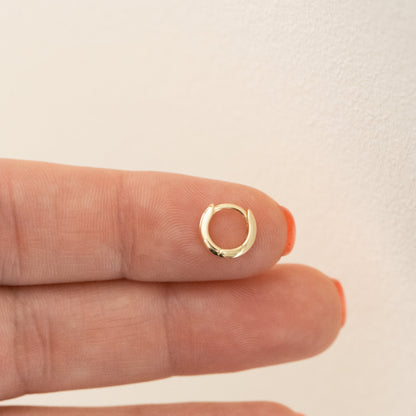 6mm Plain Huggie Hoops