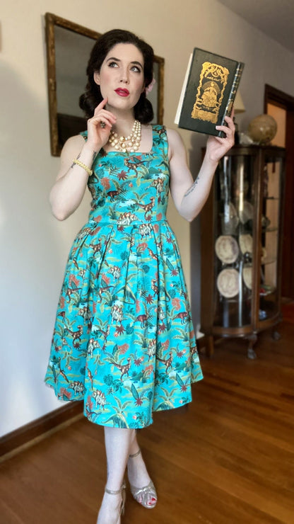 Amanda Dinosaur Swing Dress