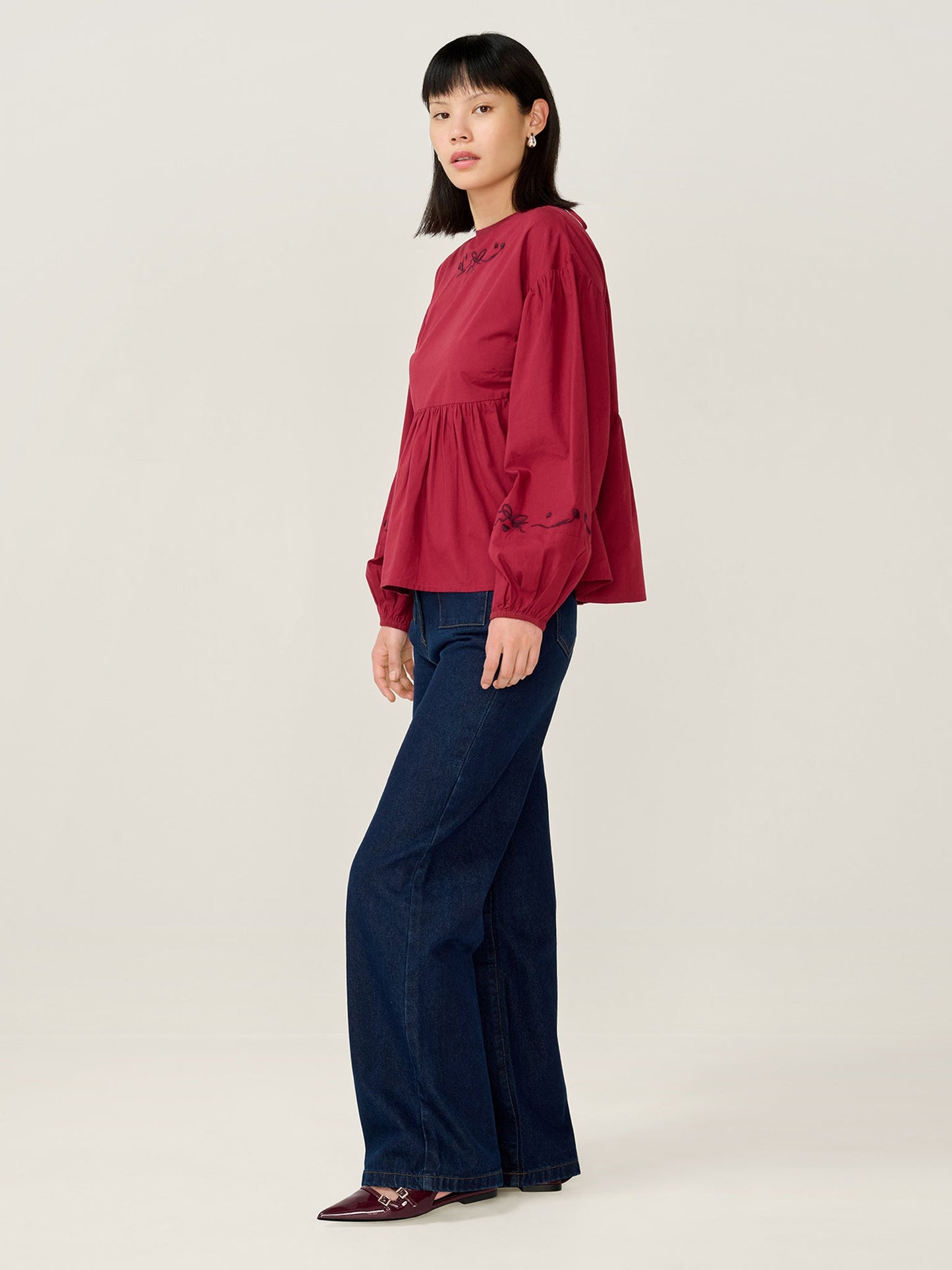 Elma Blouse in Merlot