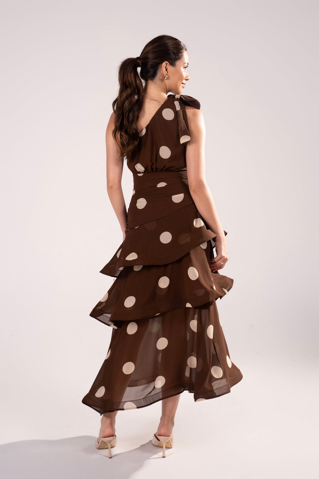 Evelyn One Shoulder Tiered Maxi Dress