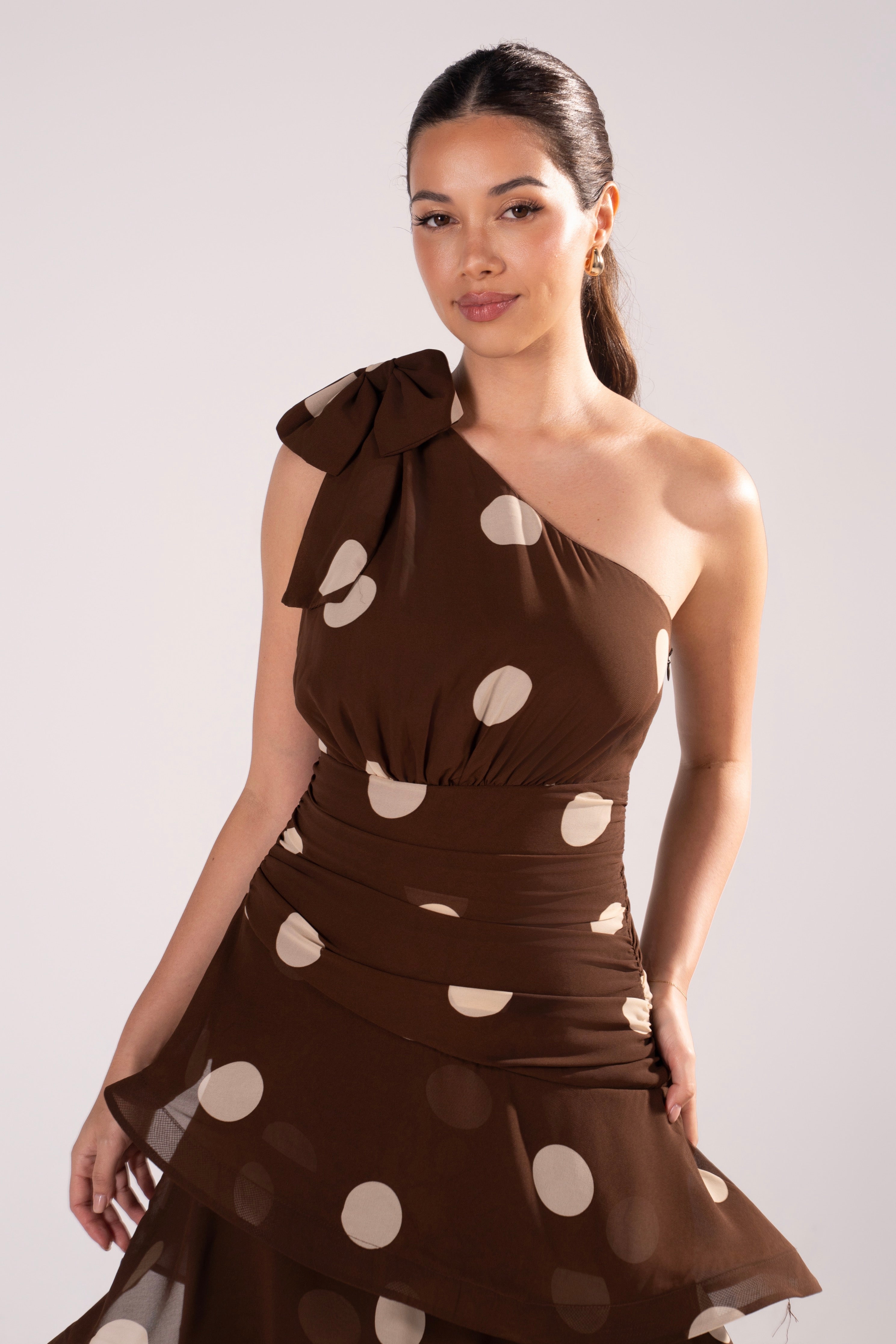 Evelyn One Shoulder Tiered Maxi Dress