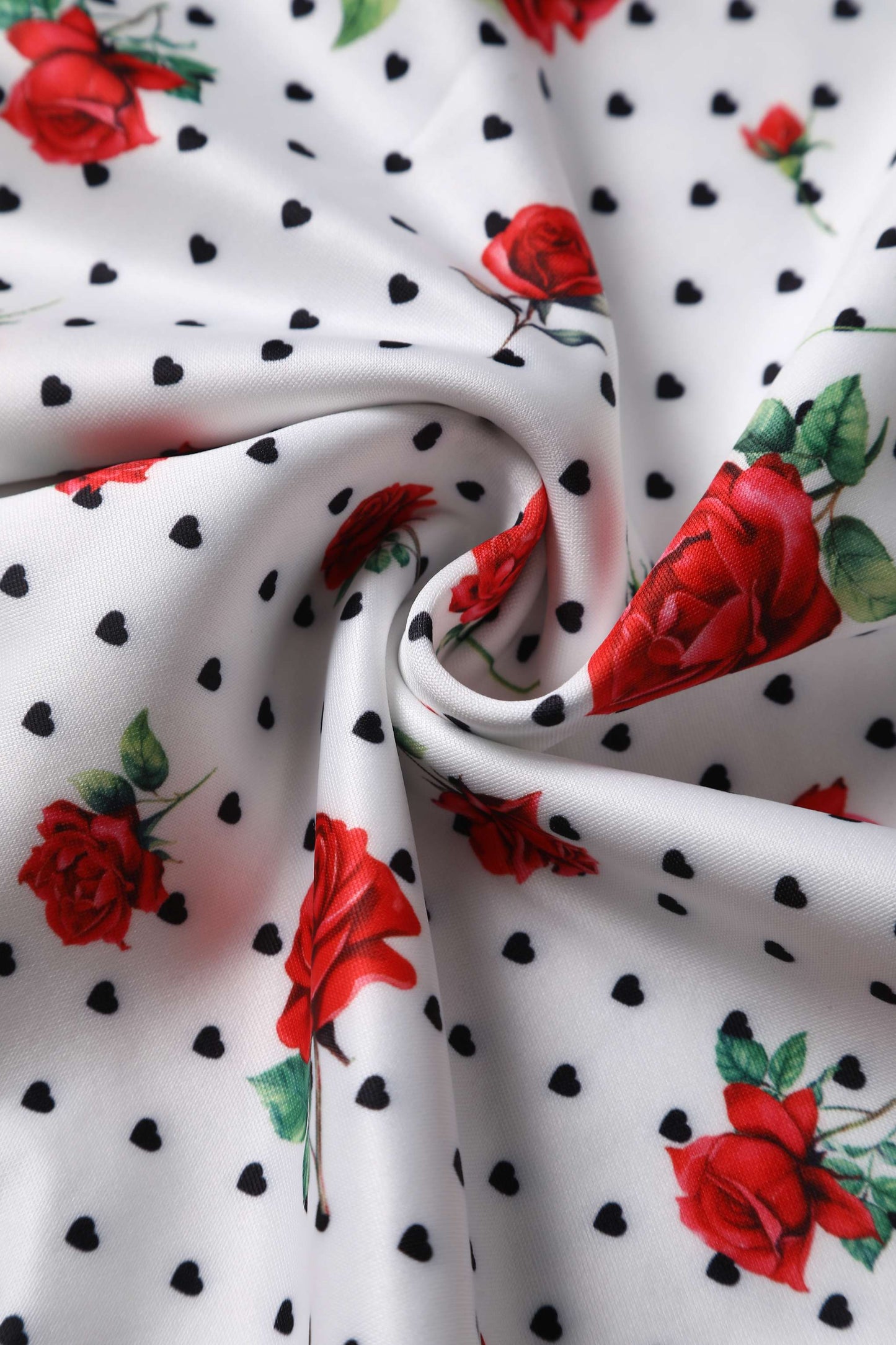 Darlene Retro Heart & Rose Dress