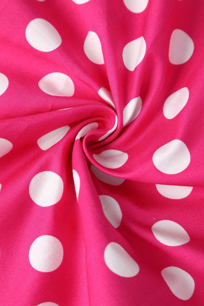 Lily Hot Pink Off Shoulder Spot Dress
