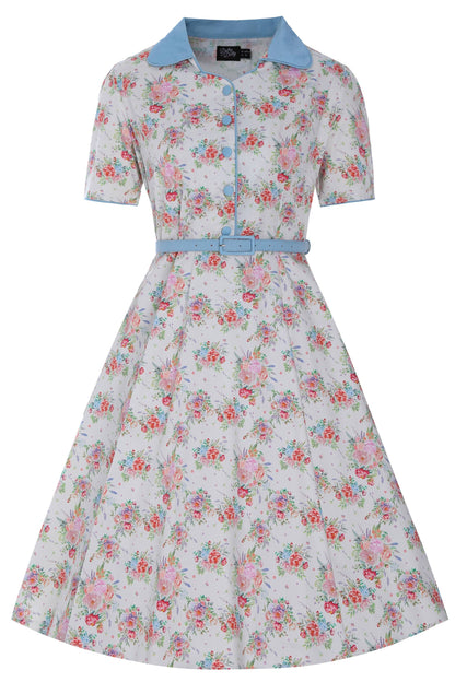 Penelope English Garden Shirt Dress In White