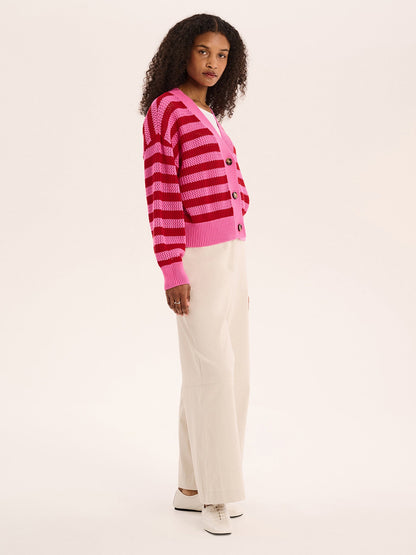 Heather Stripe Cardigan