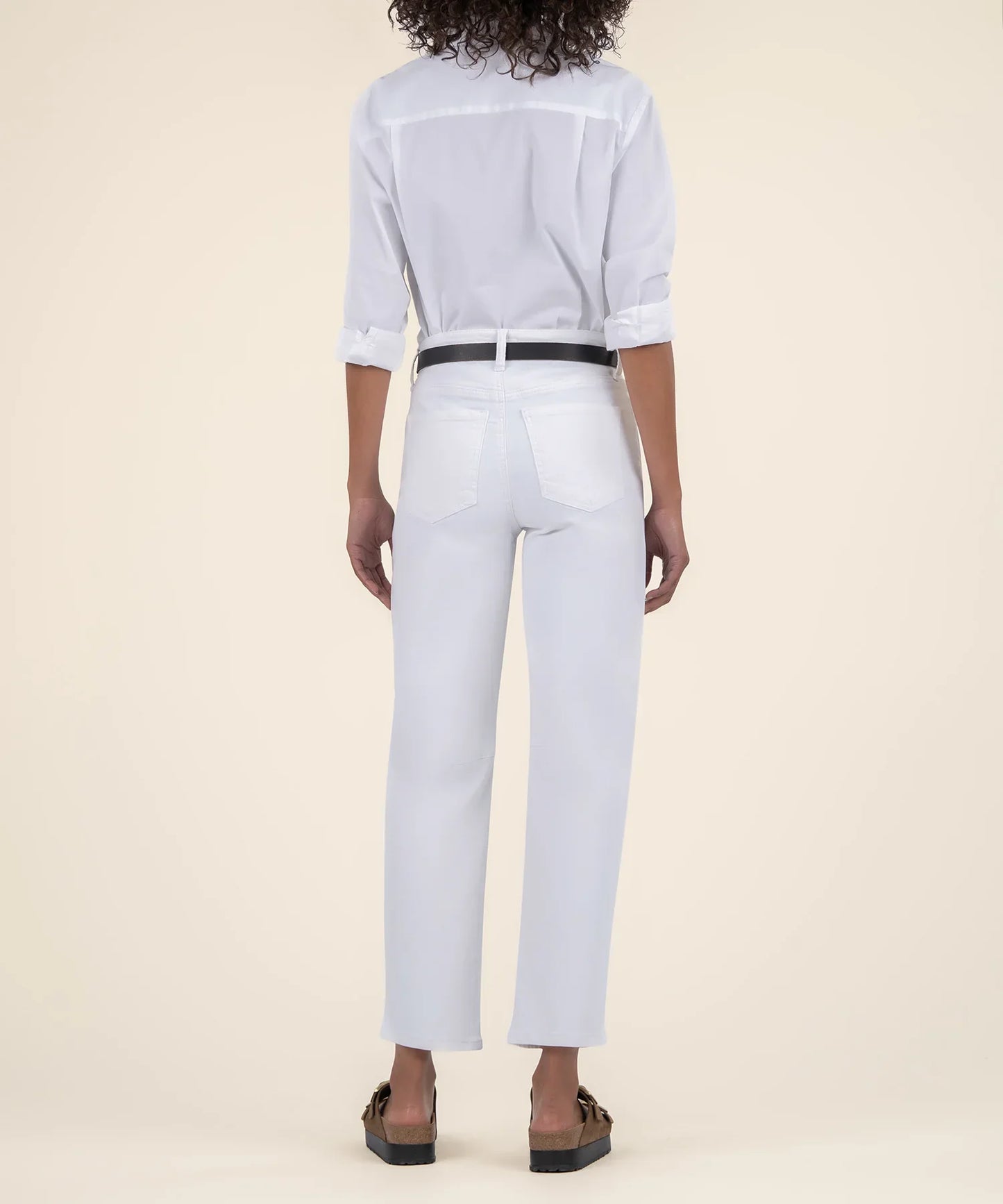 Ashley white high rise slouchy denim
