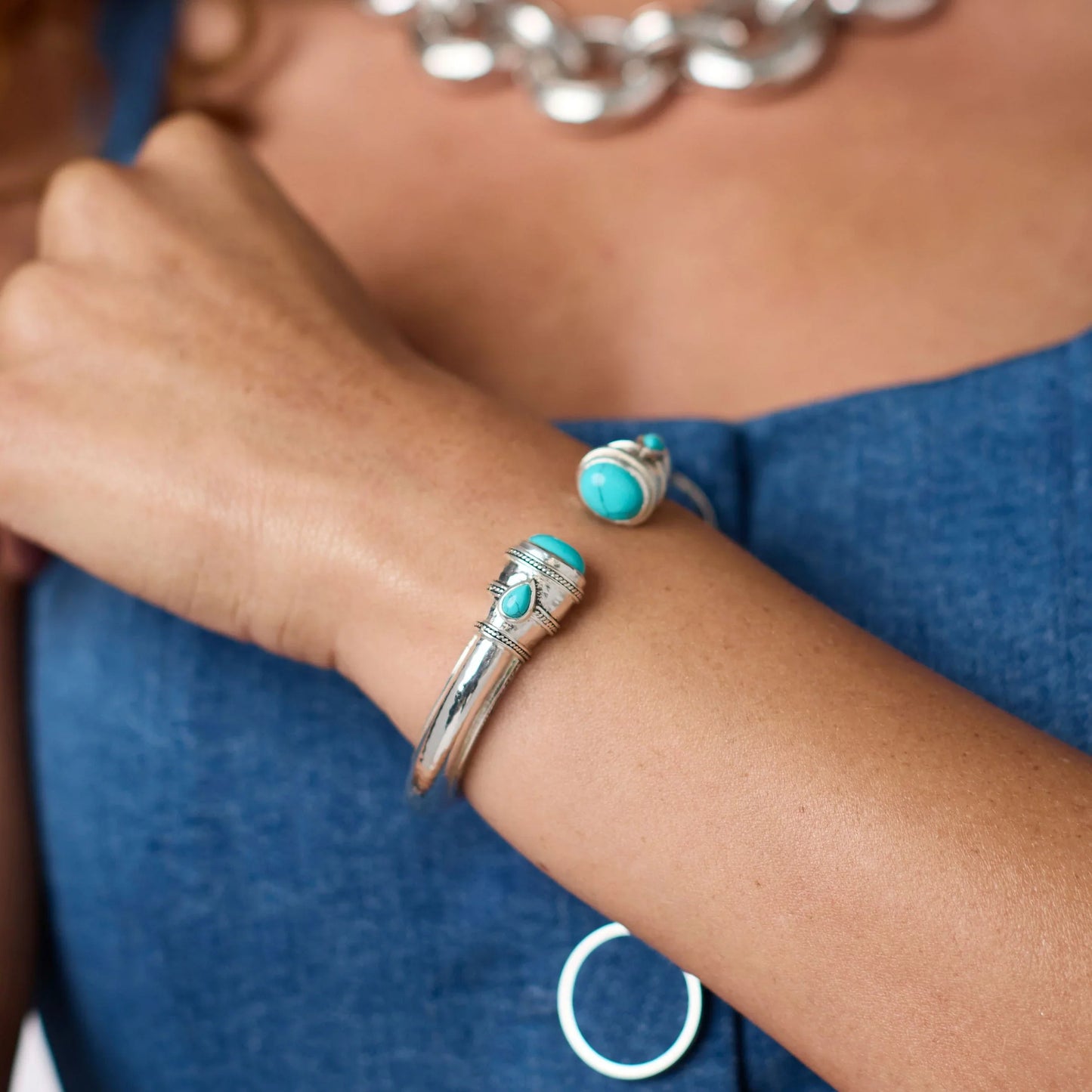 Cannes Demi cuff- silver