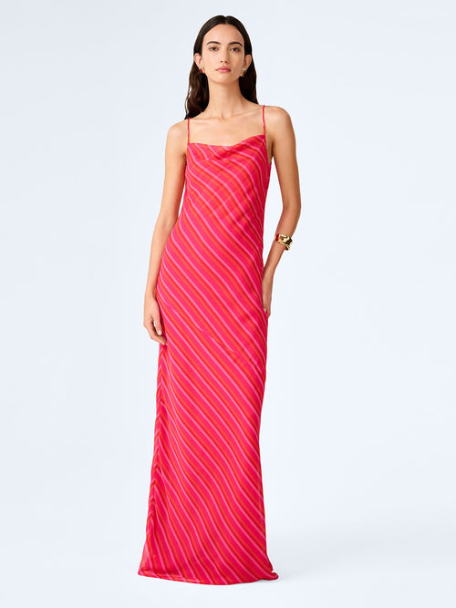 Koko Dress in Pink and Orange